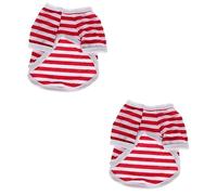 2pcs Pet Vest Dogs Clothes Striped Clothing Simple Vest Casual Clothing Spring and Summer Clothes Vest Dog t Shirts for