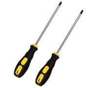 2Pcs Phillips Screwdriver 6 inch Shaft Non-Slip Grip Screwdriver Magnetic Tip 6mm PH2 Cross Head Screwdriver