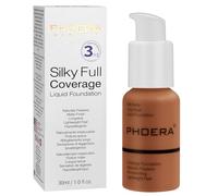2PCS PHOERA Foundation, PHOERA Matte Liquid Foundation,PHOERA Makeup for Women, PHOERA Foundation Full Coverage Concealer, 30ml 24HR Matte Oil Control Concealer (109-Mocha)