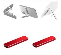2pcs Phone Kickstand Ultra Thin Stick-On Adjustable Phone Stand, (Adjustable Angle and Vertical & Horizontal Stand) Universal Cell Phone Mount for iPhone Ipad Smartphone Tablets and More (red)