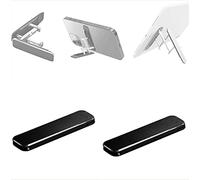2pcs Phone Kickstand Ultra Thin Stick-On Adjustable Phone Stand, (Adjustable Angle and Vertical & Horizontal Stand) Universal Cell Phone Mount for iPhone Ipad Smartphone Tablets and More (Black)