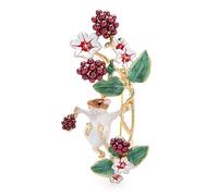 2pcs Pick Fruits Squirrel Brooches For Women Lovely Enamel Animal Casual Party Brooch Pin Gifts