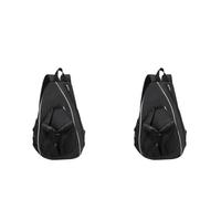 2pcs Pickleball Bag, Sport Pickleball Sling Bag for Women Man, Rackets Backpack with Hanging Hook Breathable Sports Backpack Large Capacity Portable Racket Rucksack Hiking Traveling Outings