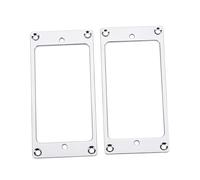 2PCS Pickup Frame, Metal Humbucker Pickup Ring Frame Mounting Rings Replacement Humbucker Parts for Electric Guitars (Silver)