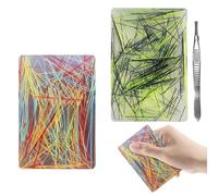 2Pcs Picky Pad Silicone Skin Picking Fidget Toys with Tweezers Picky Pad Sensory Picking Pad for Anxiety Stress Relief Fun Picky Pads for Adults Teens Trichotillomania