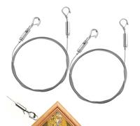 2Pcs Picture Hanging Wires Picture Wire Heavy Duty Mirror Hanging Kit Heavy Duty, Picture Hanging Cord for Potted Plants, Chandelier, Photo Frame, Effortlessly Hang Your Artworks Hold 40KG (2m)