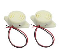 2Pcs Piezo Buzzer High-decibel Anti-theft 12V Multi-purpose Game Buzzers Electronic Continuous Sound Signals with Lead Wire