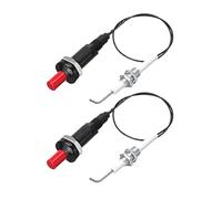 2PCS Piezo Igniter, Piezo Spark Ignition Set, Piezo Spark Igniter Ignition Universal, Piezo Spark Ignition Kit for Gas Fireplace, Oven, Heater, Kitchen Stove Ignitor (Curved)