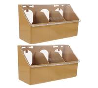 2pcs Pigeon Hanging Box Water Trough Vessel Sink Bird Feeders Pigeon Cage Food Boxes Pigeon Corn Parakeet Cage Feeder Cockatiel Cage Accessories Bird Feeder for Cage Coffee Plastic Generic