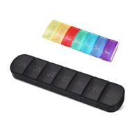 2PCS Pill Boxes 7 Day 1 Times A Day,Portable Storage Box for Hold Medication Vitamins