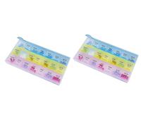 2pcs Pill Boxes 7 Day 3 Times A Day, Tablet Storage Box, Pill Organiser, Daily Medicine, Travel Pill Box