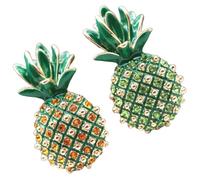 2pcs Pineapple Brooch Pin for Women, Alloy Collar Decoration Set