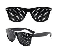 2Pcs Pinhole Glasses, Anti-fatigue Grid Glasses With Foldable Temples Pin Hole Glasses Unisex for Eye Training Entspannung Improving Vision and Relaxation Eyesight Strengthen Children Adult Use