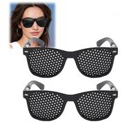2PCS Pinhole Glasses,Correction Glasses,Grid Glasses,Eyesight Improvement,Eye Training,Eyes Exercise Vision Glasses,Anti Fatigue Vision Relaxation Glasses,Vision Protection Strengthening Eye Glasses