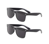 2Pcs Pinhole Glasses Vision Correction Astigmatism Grid Glasses with Small Holes Distance glasses Eye Training for Eyesight Improvement Reduce Eye Strain Fatigue Relief Unisex