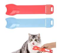 2pcs Pink & Blue Cute Kitten Lickable Snack Treat Spoon Multi-Functional Feeder for Wet Food Dogs and Cats