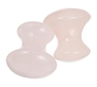 2pcs Pink Crystal Mushroom Massaging Tool for Neck Jawline | Smooth Powder Crystal Finish, Serum Glide, Home Spa Use, Two-piece Set for Self-care Routines