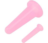 2Pcs Pink Cupping Set,Mini Silicone Face Cupping Set Vacuum Suction Massage Cups Anti Cup Facial Cupping Set for Adults,Body and Face,Anti Wrinkle,Promotes Sleep Health Care Health and Household