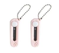 2Pcs Pink Folding Scissors Portable Travel Scissors Folding Telescopic Mini Scissors with Keychain for Cutting, Scrapbooking, Crafting, Sewing, Cutting Tools
