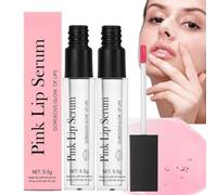2Pcs Pink Lip Serum Plumper,Pink Lip Serum Booster,Pink Lip Serum Plump Gorgeous Glow of Lips,Color Changing Lip Gloss,Tinted Lip Balm,Nourishing Repair Lip Oil,Moisturizing Repair Lip Gloss