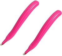 2Pcs Pink Portable Staple Remover,Staple Puller Tool Magnetic Head Staple Removal Tool Handheld Staple Puller,Pen Type Staple Remover Binding Supplies Office Products