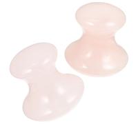2pcs Pink Powder Crystal Mushroom Massager for Cheeks and Shoulder | Gentle Gua Sha Massage, Smooth Surface for Home Spa and Vanity Use, Self-care