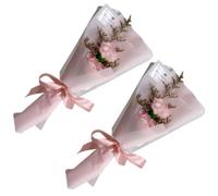 2pcs Pink Rose Soap Flower Bouquet Eternal Flower Arrangement