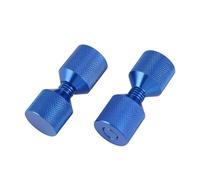 2pcs Pipe Flange Positioning Pin Set Threaded Aluminum Two Hole Pin Precisions Machined Two Hole For Secure Assembly Anodized Black Finish