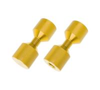 2pcs Pipe Flange Positioning Pin Set Threaded Aluminum Two Hole Pin Precisions Machined Two Hole For Secure Assembly Anodized Black Finish