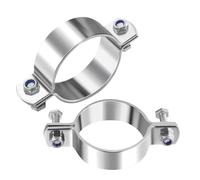 2pcs Pipe Hanger Bracket Clamp Support Clip 304 Stainless Steel 25-133mm Heavy Duty Flat Tube Split Ring(2pcs 32-34mm)