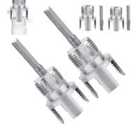 2pcs Pipe Thread Cutting Tool Kit, Dual-Function Integrated Internal & External Pipe Threading Tool for 1/2" and 3/4" PVC Pipes Threader Compatible Electric Drill for Plumbing & DIY