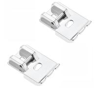 2Pcs Piping Sewing Machine Presser Foot, Low Shank Snap-On Compatible with Janome and Compatible with Brother for All Low Shank Snap
