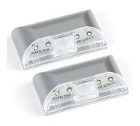2PCS PIR Motion Sensor Keyhole LED Light With Auto On/Off for Front Door, Hallway, Closet and Drawer - Infrared Battery Operated - Perfect for Night Access