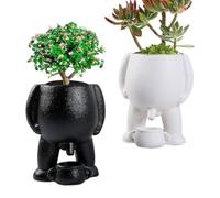 2Pcs Piss Planter Pot Peeing Flowerpot Urinal Vase Resin Statue Ornaments Novelty Home Decor for Indoor Outdoor Succulent Plants