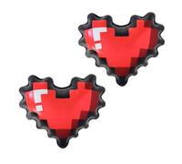 2Pcs Pixel Heart Balloons Set,22 Inch Pixelated Heart Foil Balloons,Valentine’s Day Decorations for Love Party,Birthday,Baby Shower & Wedding Anniversary