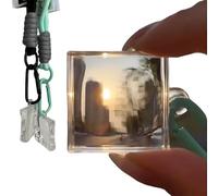 2Pcs Pixel Stylized Lens Keychain, Funny Pixel Window Pixel Mirror Pixel Filter with Lanyard, Pixel Game Party Gift, Pendant for Backpack Handbag