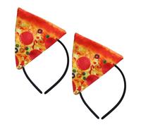 2pcs Pizza Headband for Halloween Crazy Hat Day Accessories for Adults Comfortable Hair for Themed Parties Pizza Party Decorations