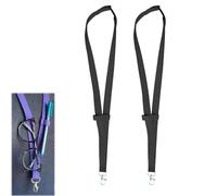 2pcs Plain Fabric Pen Lanyards, Lanyards with Pen and Glasses Holder, Anti-Lost Lanyard Pen Holder Gift for Teachers Stutend Doctor Nurse Office Workers (Black)