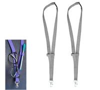 2pcs Plain Fabric Pen Lanyards, Lanyards with Pen and Glasses Holder, Anti-Lost Lanyard Pen Holder Gift for Teachers Stutend Doctor Nurse Office Workers (Grey)