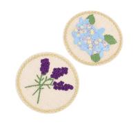 2pcs Plant Flower Embroidered Iron on Patch for DIY Clothing Repairs | Rayon Applique, Bright Printed Patterns, for Backpacks, Quilts and Quick Garment Refresh