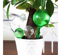 2Pcs Plant Water Feeder Self Watering Plastic Ball Indoor Outdoor Flowers Water Cans Flowerpot Drip Irrigation Device (2Pcs Transparent - 5.1inches)