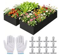 2pcs Planter Liners For Wooden Planter,120X60X30CM Fabric Liner with Glove