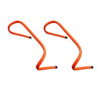 2pcs Plastic Agility Hurdles for Coaches, Stable Base Red Training | Footwork Drills, Football Practice and Gym Sessions, Bright Colour, High Recognition, Speed Support