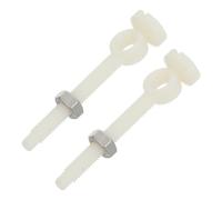 2pcs Plastic Basin Pop Up Waste Rod 74mm White Drain Assembly | Bathroom sink pull rod kit with stopper lever, for ceramic wash basins, smooth action and easy fit