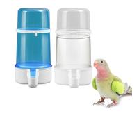 2pcs Plastic Bird Feeder Parrot Water Feeders Parrot Water Dispenser Plastic Water Clip for Bird Cage Accessories Large Capacity Design