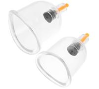2pcs Plastic Cupping Cups Reusable Vacuum Massage Tool for Body | PC Construction, Not Easy to Deform, Easy to Carry, Home and Salon Use, Convenient to Use