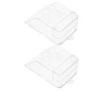 2pcs Plastic Doorbell Weatherproof Cover for Wired Buttons | Anti Splash Rain Shield, Maintains Visibility, Apartment Intercom Area and Patio Use, Homeowners and Small Businesses