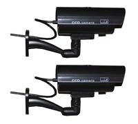 2pcs Plastic Dummy Camera Security Dome Camera Simulated Surveillance Cameras for Home