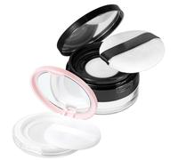2Pcs Plastic Empty Loose Makeup Container Case, Rusable Loose Face Compact Case, Portable Travel Compact Container with Leak Proof Travel Design, Empty Makeup Containers for Daily Use