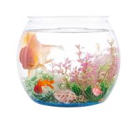 2pcs Plastic Fish Bowls Round Aquarium Clear Fish Tank Vase Pot for Candy, Carnival Games, Prizes, Party and Table Centerpiece Home Decor